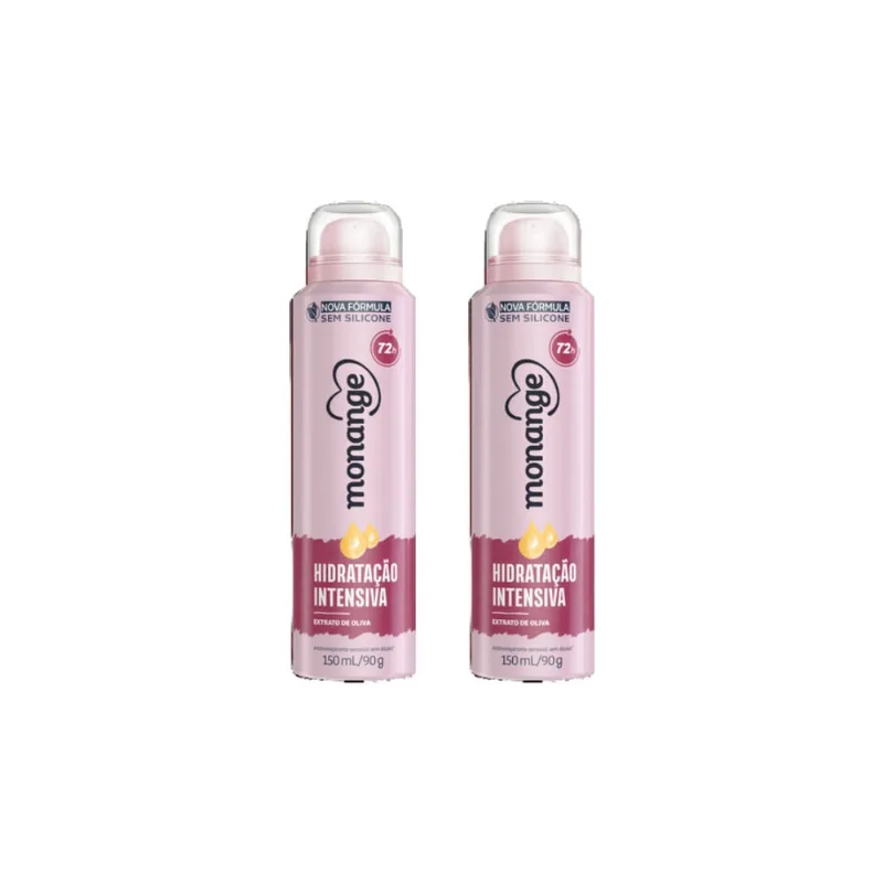 Desodorante Aero Monange 150ml Hidr Int Extr Oliva-Kit C/2un