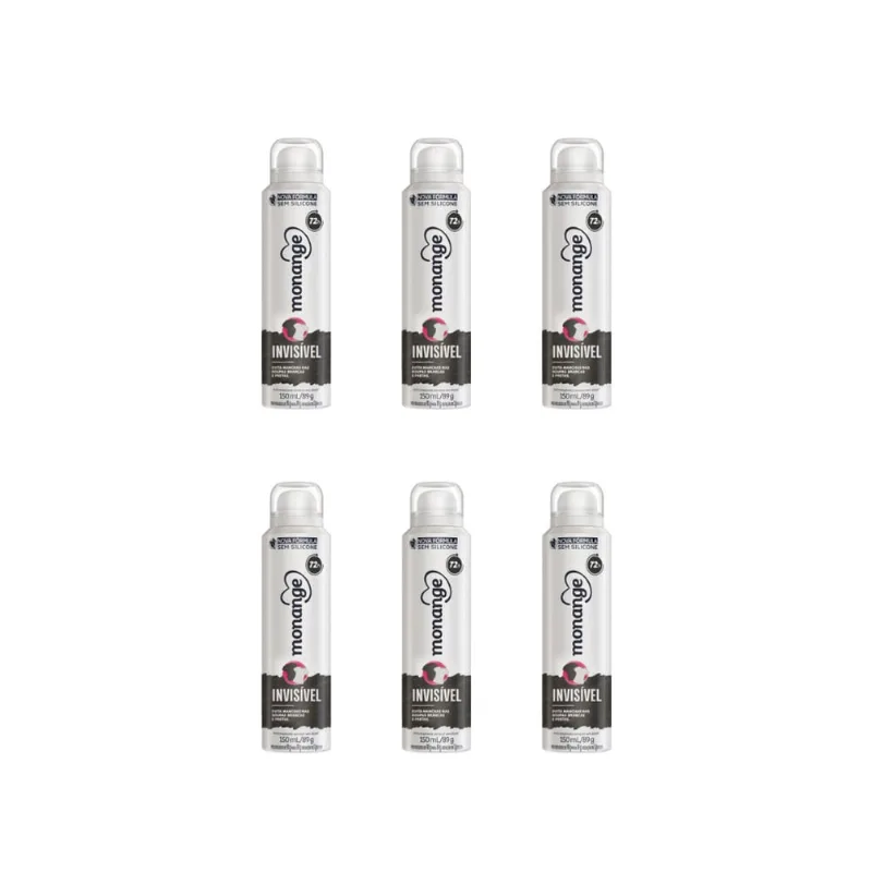 Desodorante Aero Monange Anti Invisível - Kit C/6un