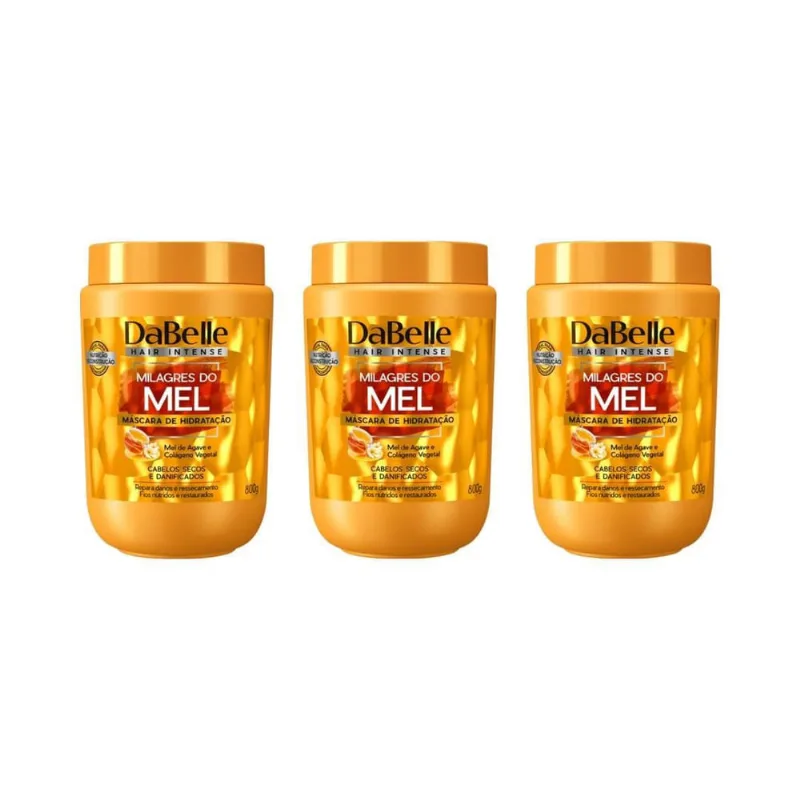 Mascara Dabelle 800G Milagres Do Mel - Kit C/3Un