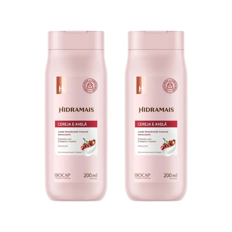 Hidratante Corporal Hidramais 200Ml Cereja E Avela - 2Un