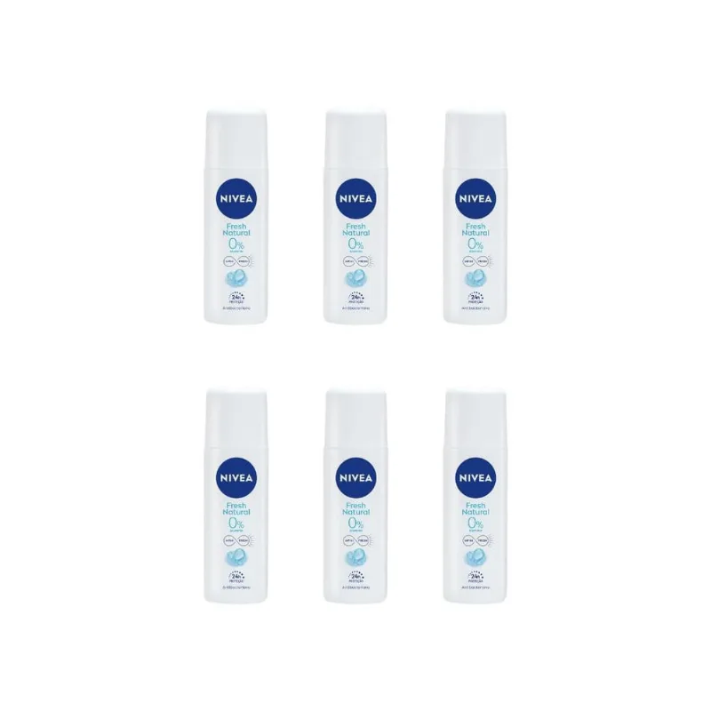 Desodorante Spray Fresh Kit 6x90ml Nivea Feminino Antitranspirante 48h Hidratação Desodorante Spray Nivea Feminino Fresh 90Ml-Kit C/6Un