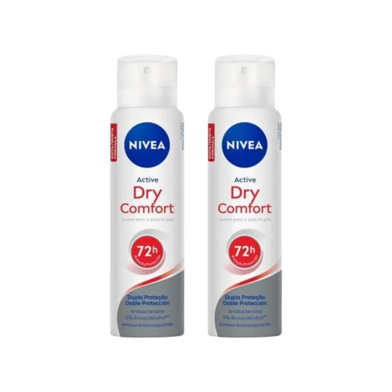 Desodorante Aero Nivea 200Ml Fem Dry Comfort - Kit C/2Un