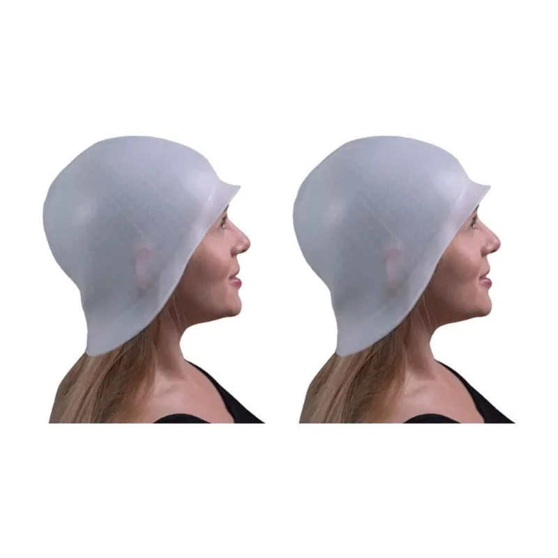 Touca Reflexos Ntflex 4570 Silicone Com Abas - Kit Com 2Un