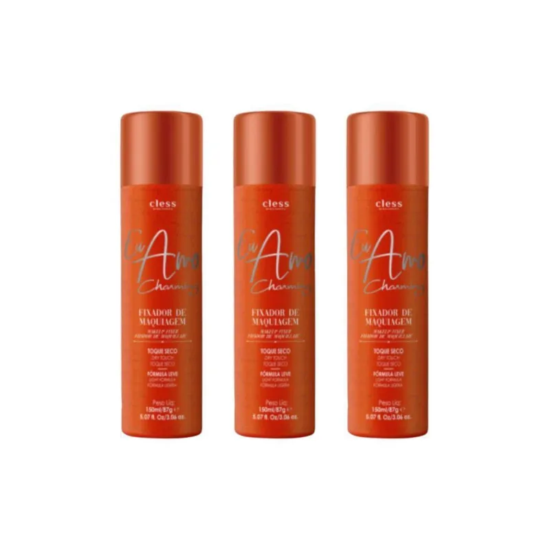 Fixador Maquiagem Charming 150Ml - Kit Com 3Un