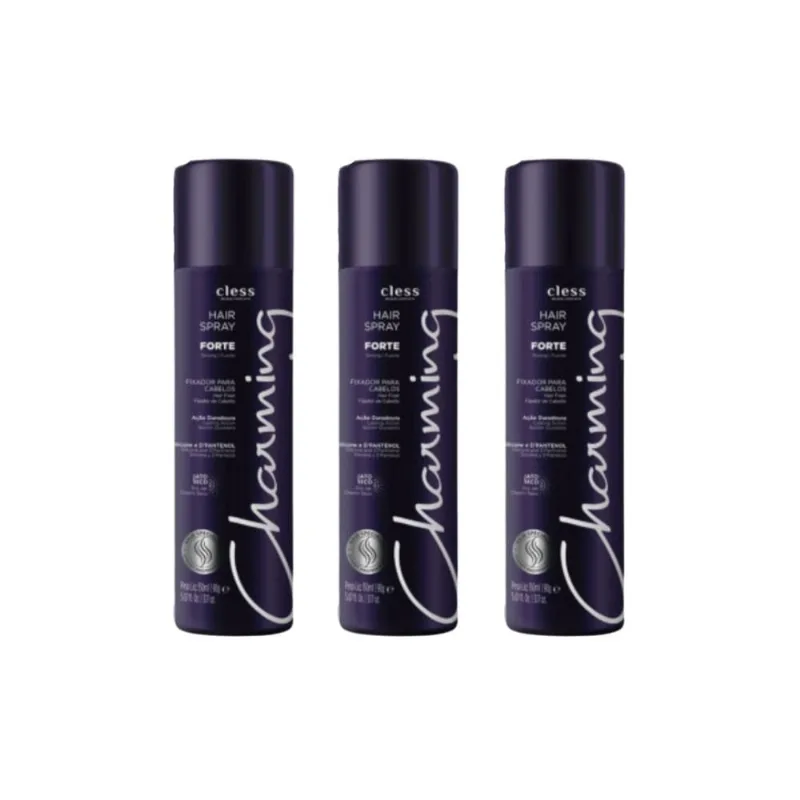 Hair Spray Charming Forte 150ml - Kit c/ 3un