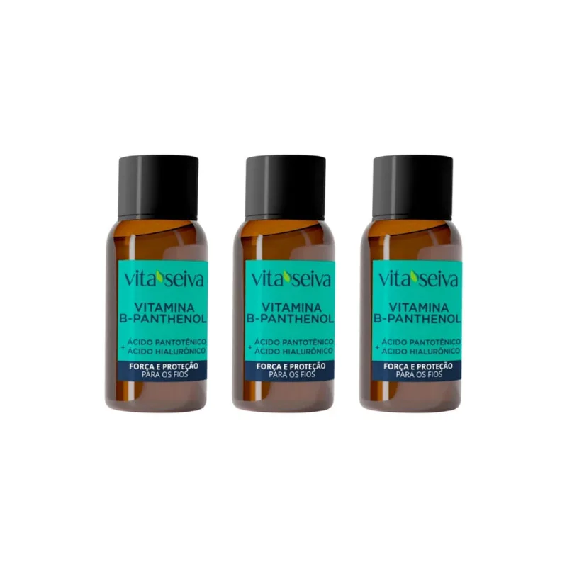 Oleo Capilar Vegetal Vita Seiva B-Panthenol 30ml-Kit C/3un