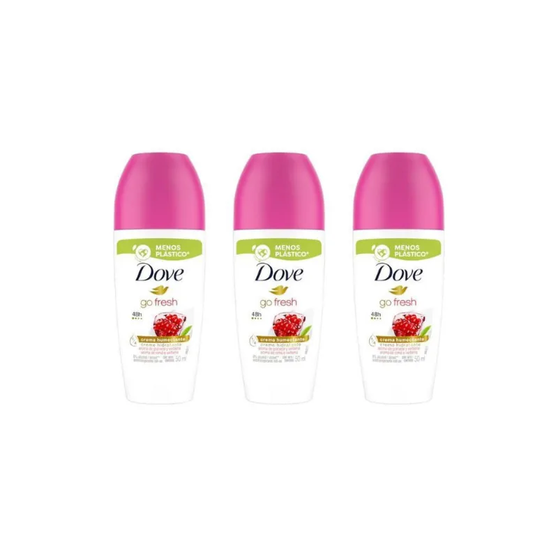 Desodorante Dove 50Ml Feminino Go Fresh Roma - Kit C/3Un