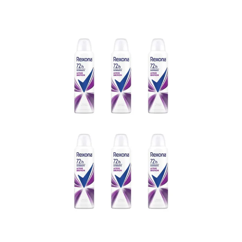 Desodorante Aero Rexona 150ml Fem Active Emotion-Kit C/6un