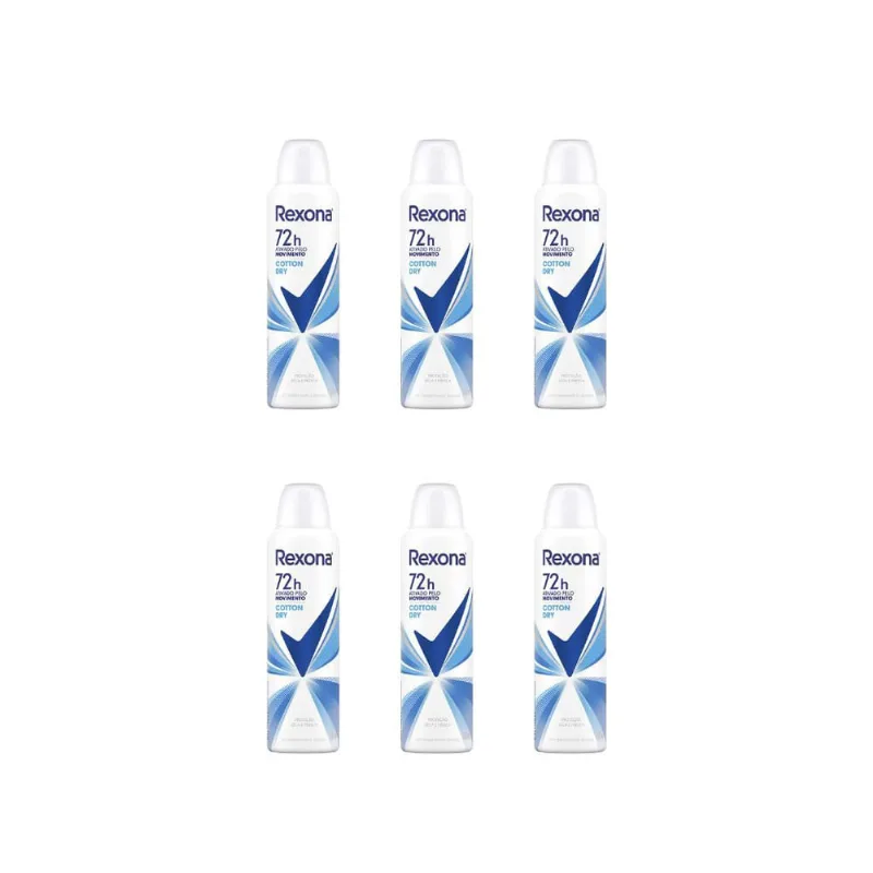 Desodorante Aero Rexona 150ml Fem Cotton - Kit c/ 6un