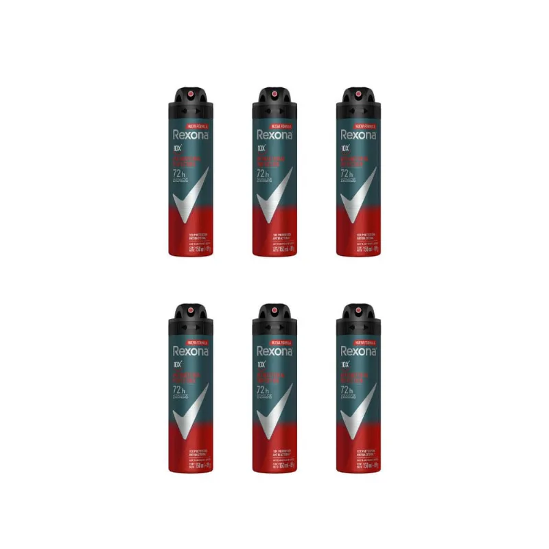 Desodorante Aero Rexona 150ml Masc Antibacteriano-Kit C/6un