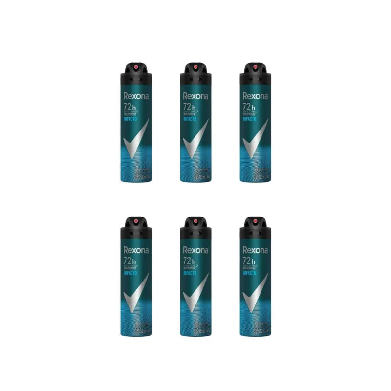 Desodorante Aero Rexona 150ml Masc Impacto-Kit C/6un
