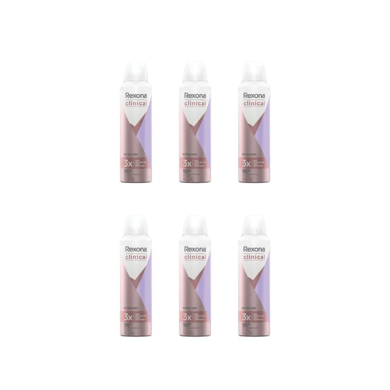 Desodorante Aero Rexona Clinical 150ml Fem Ext Dry-Kit C/6un