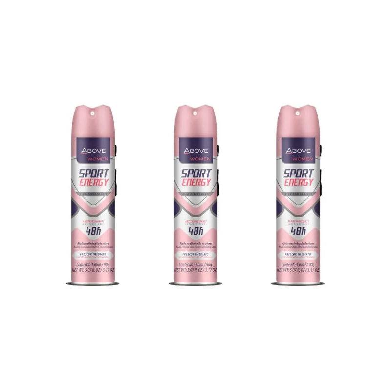 Desodorante Aero Above 150 ml Fem Energy Woman-Kit3un