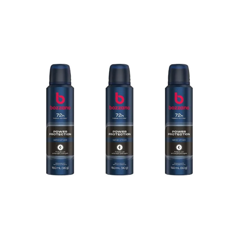 Desodorante Aerossol Bozzano 150ml Anti Power Prot-Kit C/3un