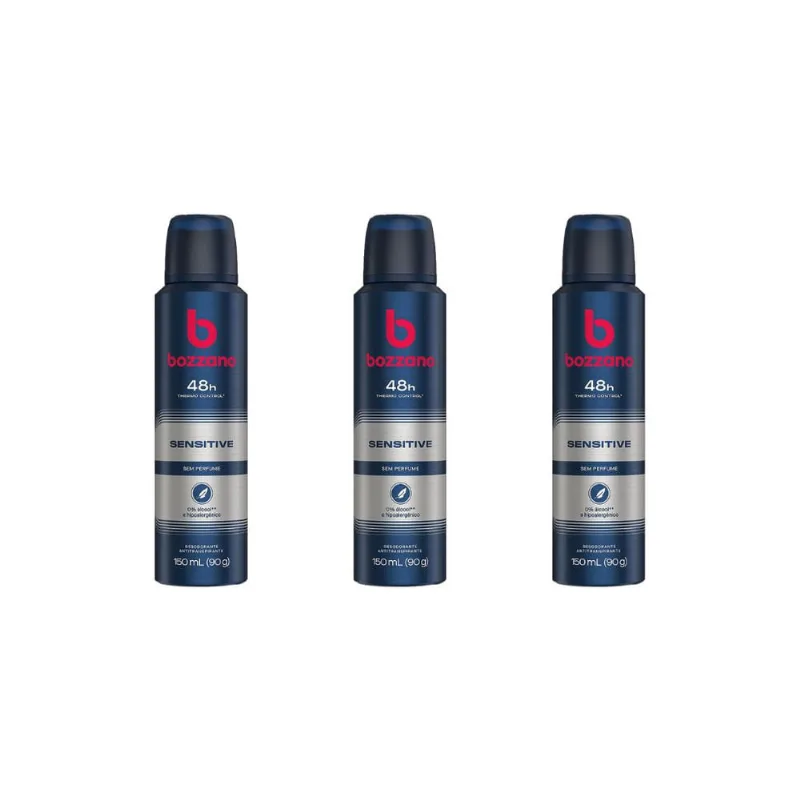 Desodorante Aerossol Bozzano 150ml Sensit Sem Perf-Kit C/3un