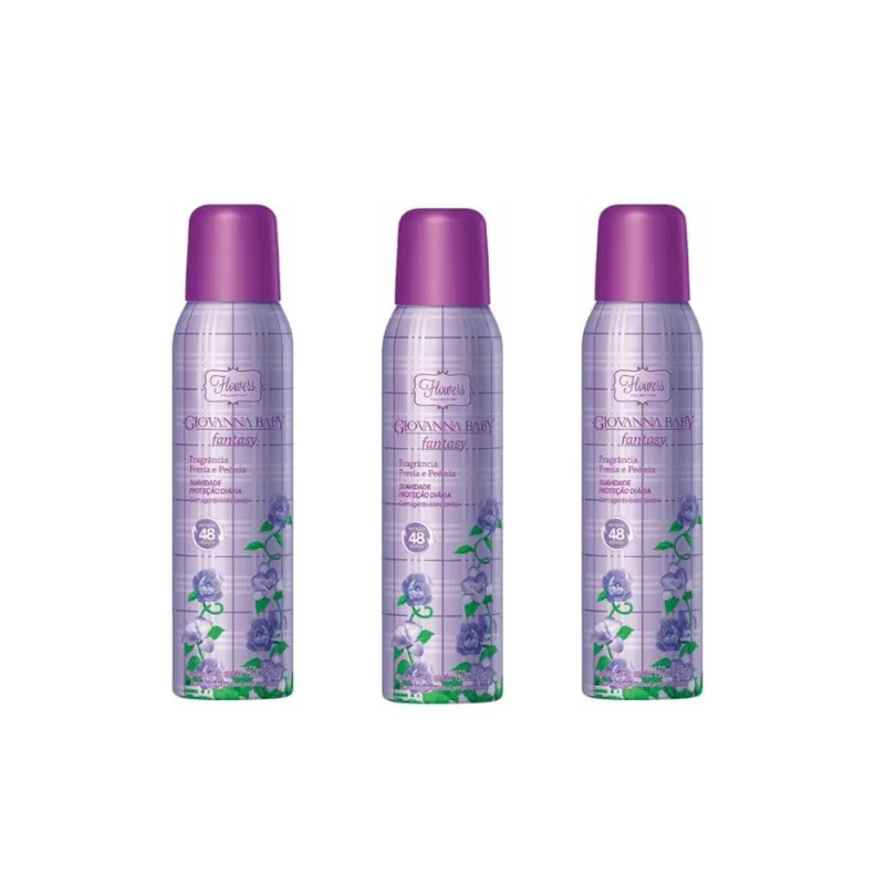 Desodorante Aerossol Giovanna Baby Fantasy - Kit C/3un