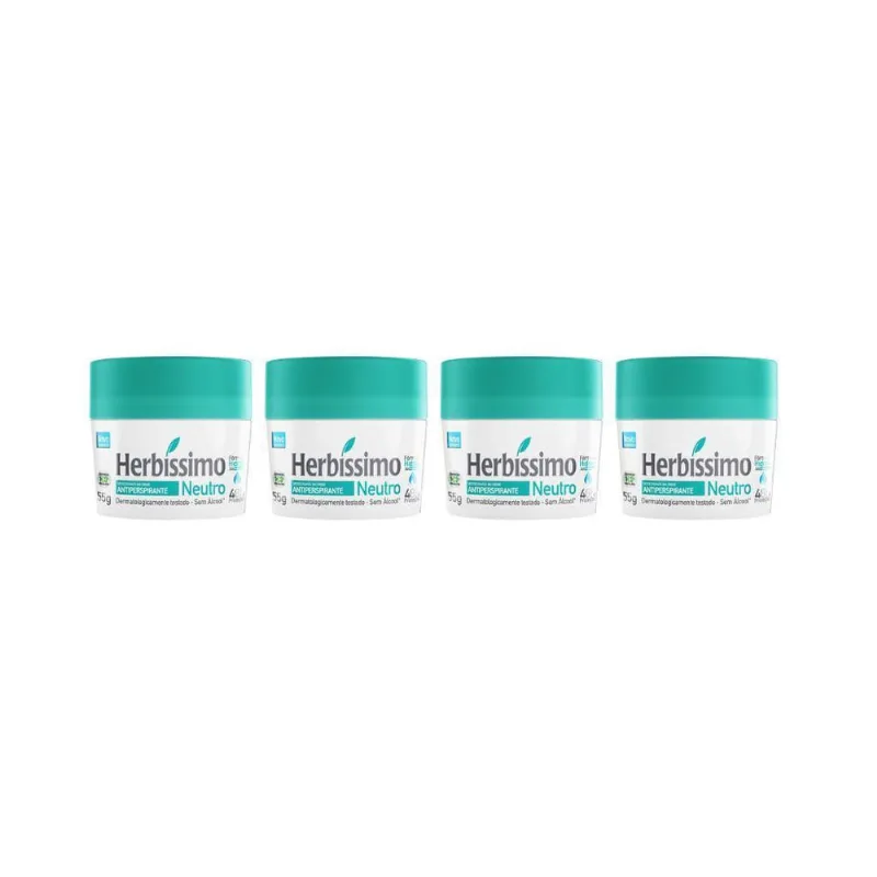 Desodorante Creme Herbíssimo 55G Neutro-Kit C/4Un