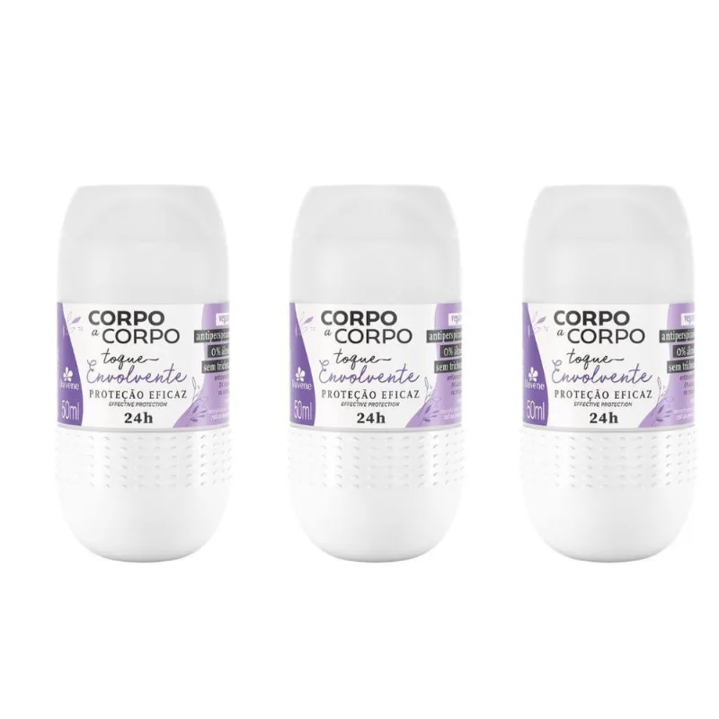 Desodorante Roll-On Corpo A Corpo Envolvente 50Ml - Kit 3Un