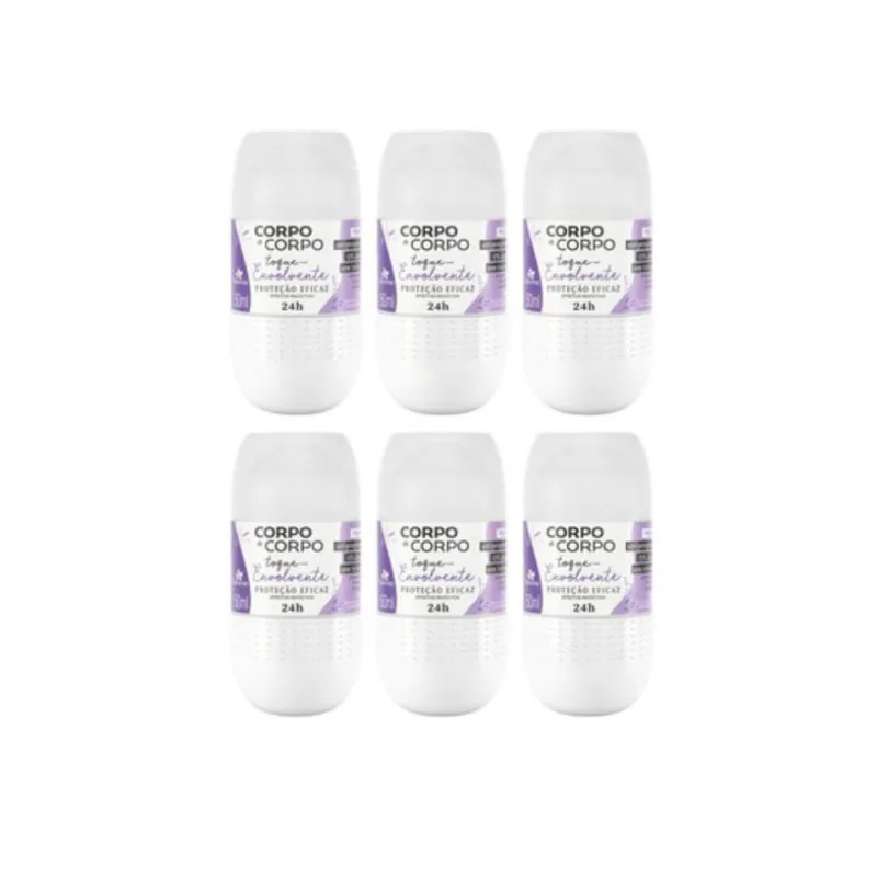 Desodorante Roll-On Corpo A Corpo Envolvente 50Ml - Kit 6Un