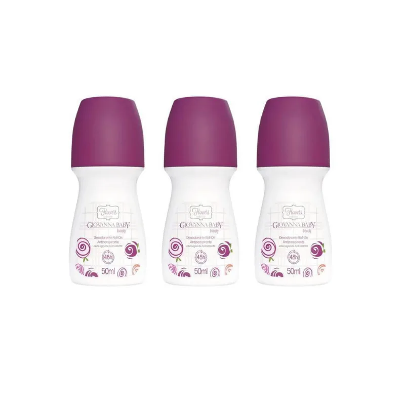 Desodorante Roll-On Giovanna Baby Beauty 50Ml - Kit C/3Un