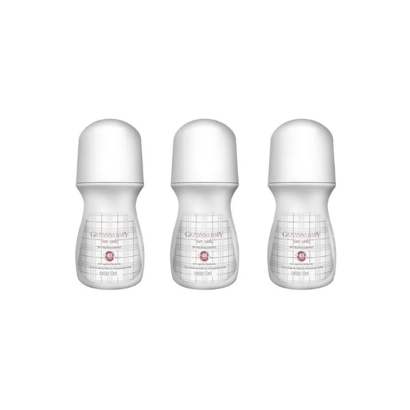 Desodorante Roll-On Giovanna Baby Blanc Vanilla 50Ml - 3Un