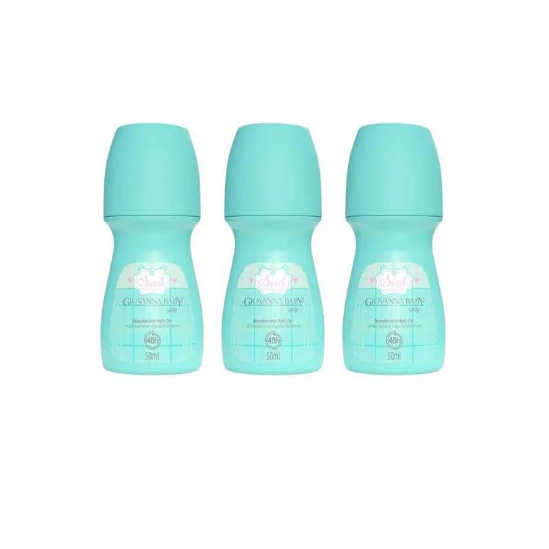 Desodorante Roll-On Giovanna Baby Candy 50Ml - Kit C/3Un