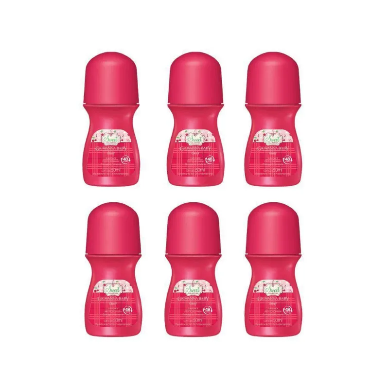 Desodorante Roll-On Giovanna Baby Cherry 50Ml - Kit C/6Un