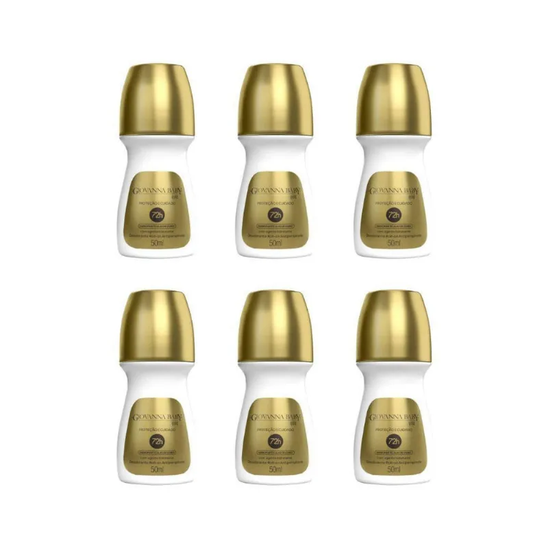 Desodorante Roll-On Giovanna Baby Gold 50Ml - Kit C/6Un
