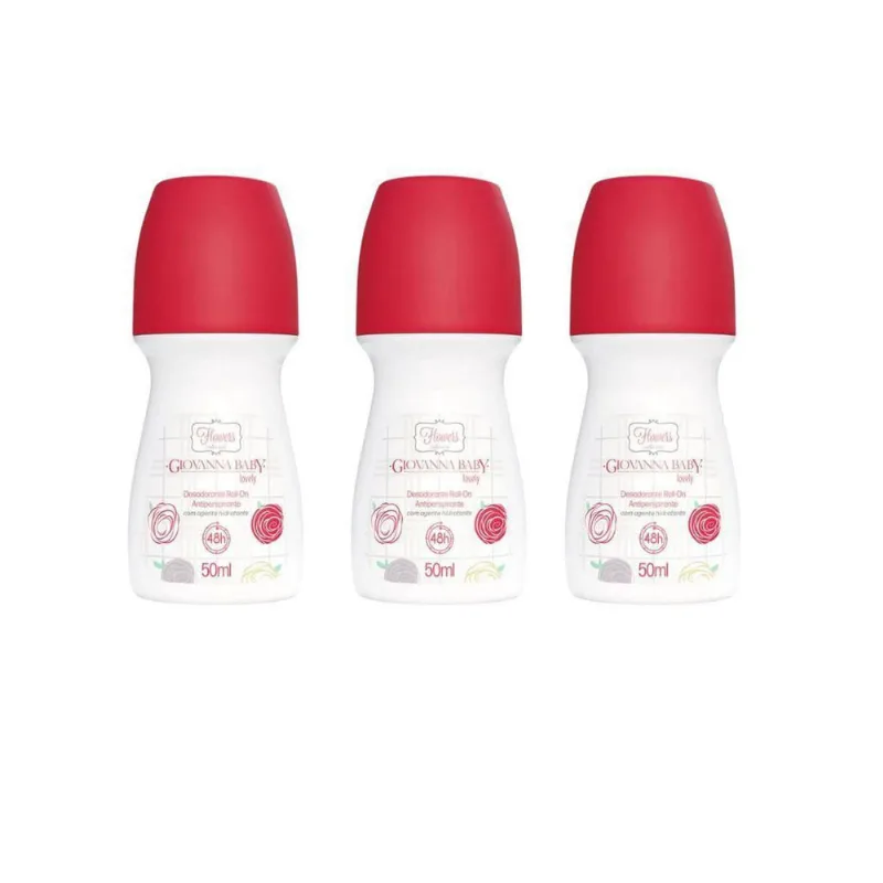 Desodorante Roll-On Giovanna Baby Lovely 50Ml -Kit C/3Un