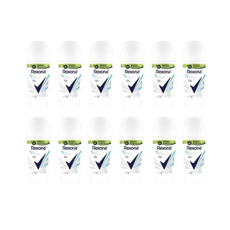 Desodorante Roll-On Rexona 50Ml Fem Sem Perfume - Kit C/12Un