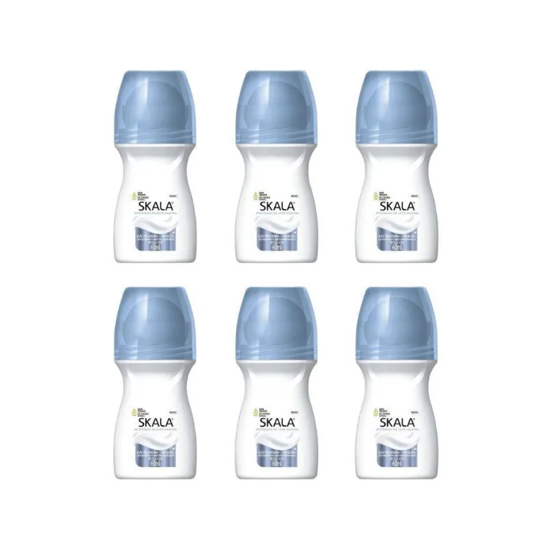 Desodorante Roll-On Skala 60Ml Fem Proteinas Do Leite - 6Un