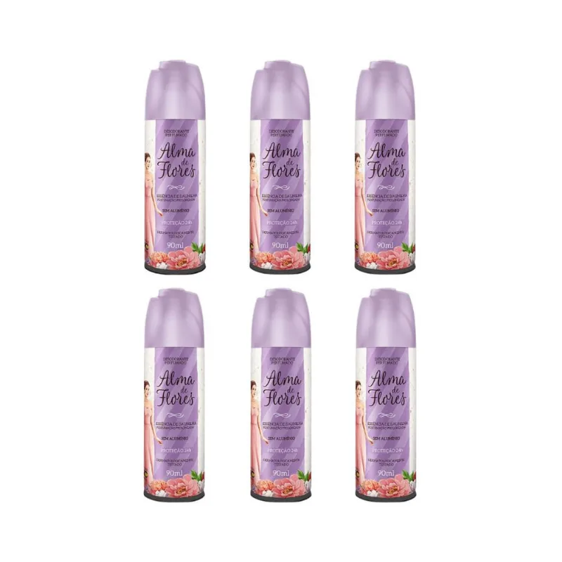 Desodorante Spray Alma de Flores Essênc de Baunilha 90ml-6un