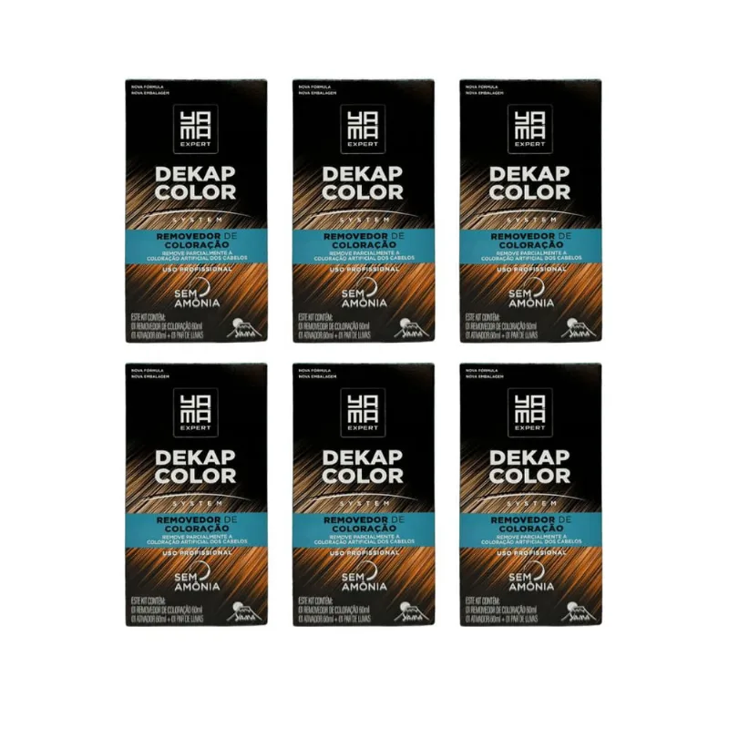 Po Descolorante Dekapcolor Yama 120ml - Kit c/ 6un