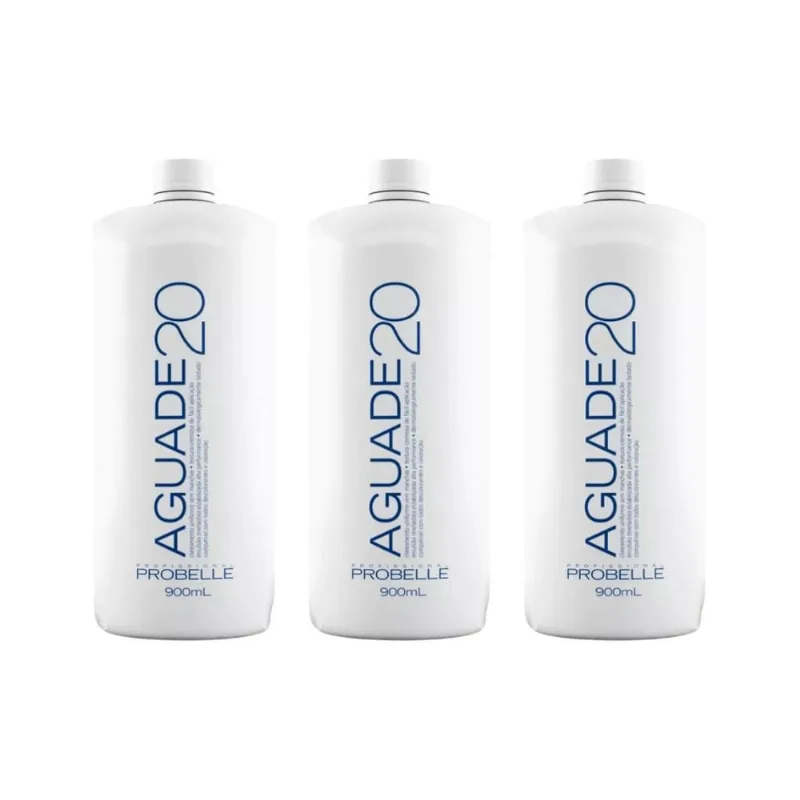 Agua Oxigenada Probelle 900Ml 20Vol Cremosa - Kit Com 3Un