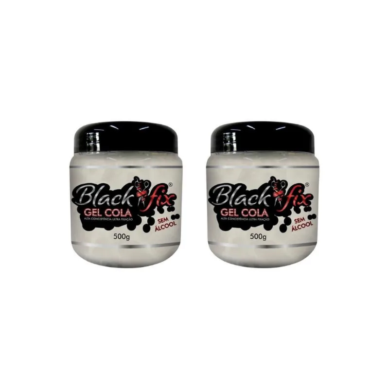 Gel Cola Black Fix 500G Tampa Rosca-Kit C/2Un