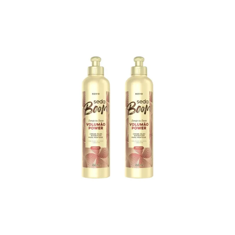 Creme Para Pentear Seda Boom Volumao Power 350Ml-Kit C/2Un