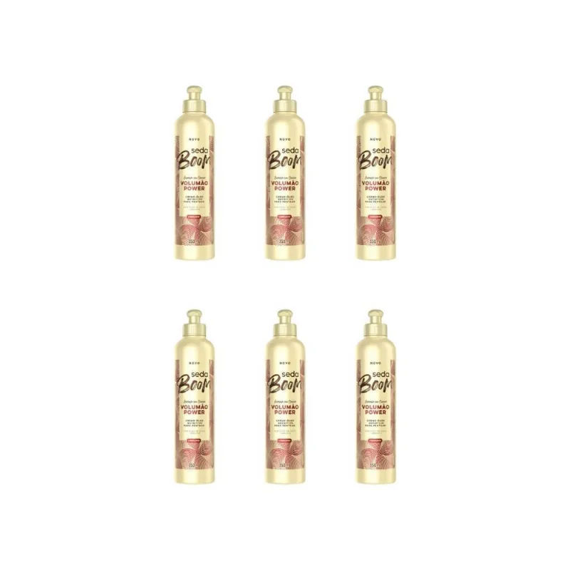 Creme Para Pentear Seda Boom Volumao Power 350Ml-Kit C/6Un