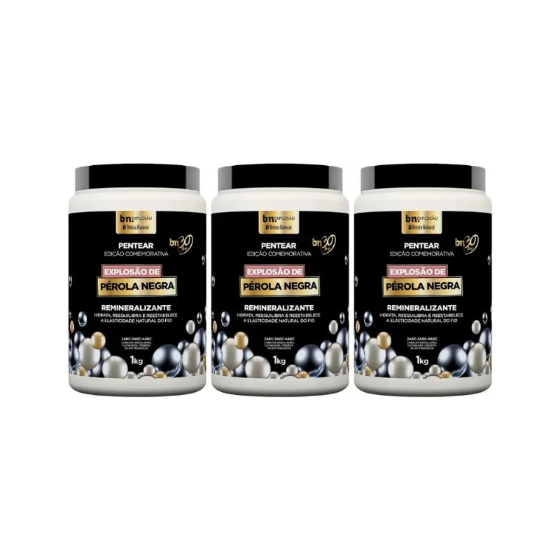 Creme Para Pentear Beleza Natural 1kg Explosao Perola Ng-3un