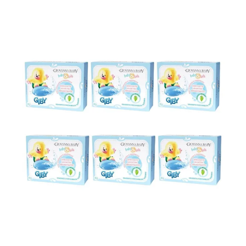 Sabonete Giovanna Baby 90G Giby - Kit Com 6Un