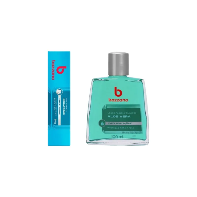 Kit Bozzano Aloe Creme Barbear + Loção Pos Barba