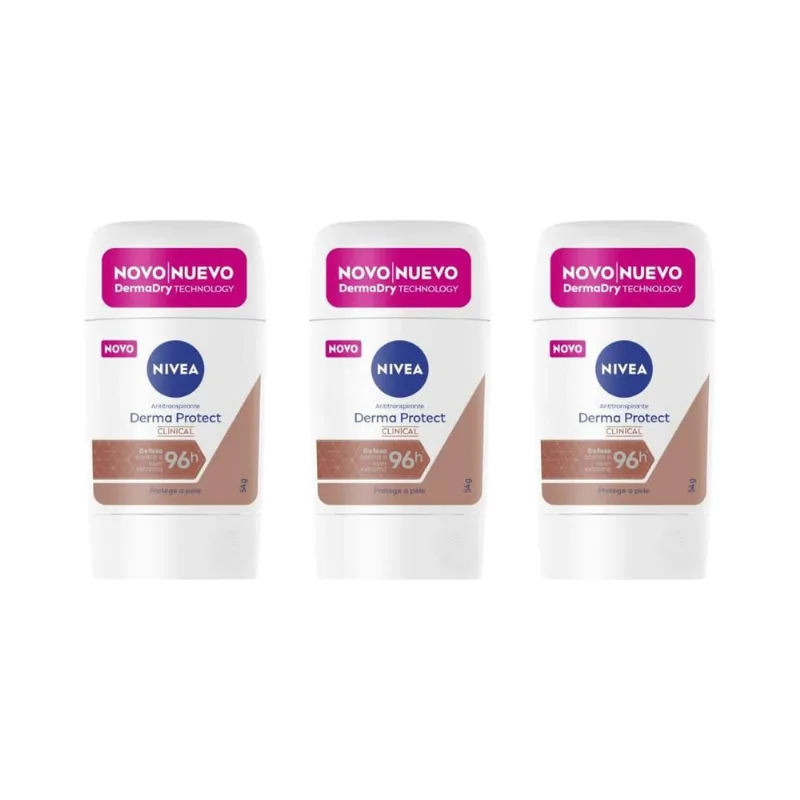 Desodorante Nivea Clinical Gel 54G Fem Derma Protect - 3Un