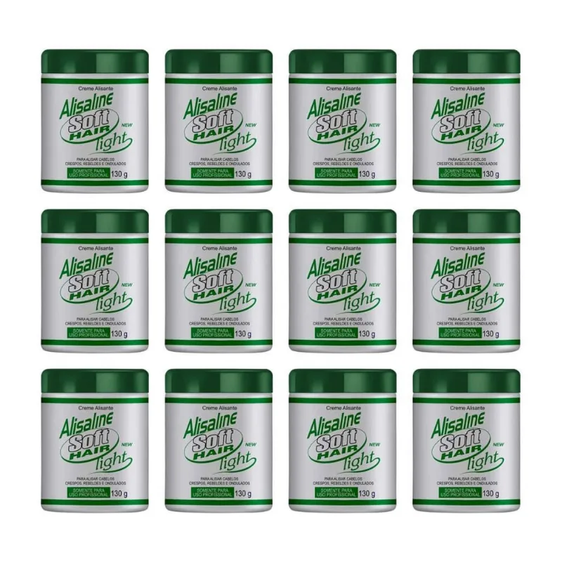 Alisante Alisaline 130G Verde Soft Hair - Kit Com 12Un