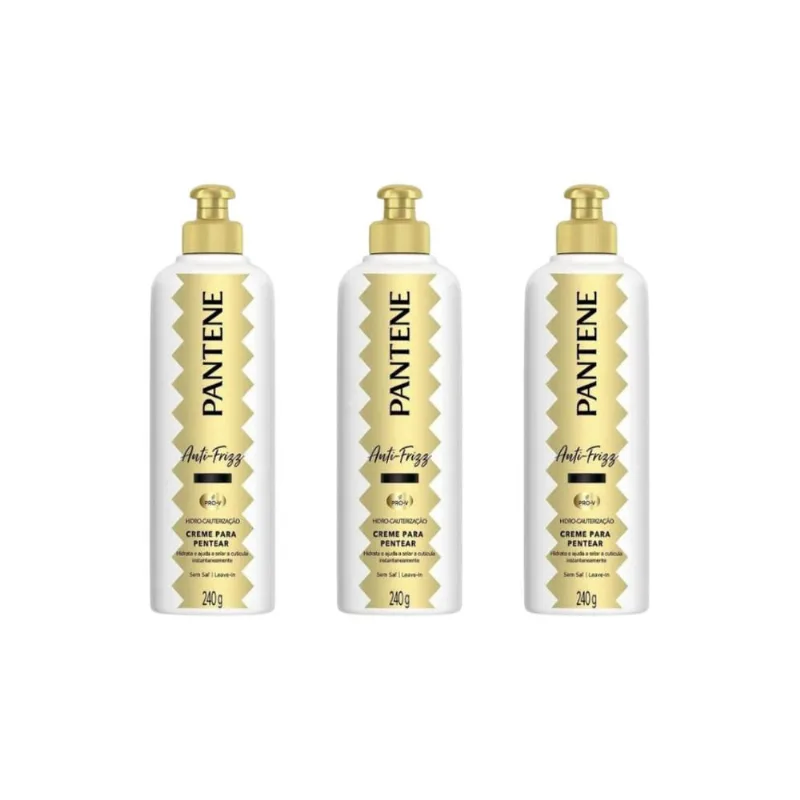 Creme Para Pentear Pantene 240g Hidrocauterizaçao-Kit c/ 3un