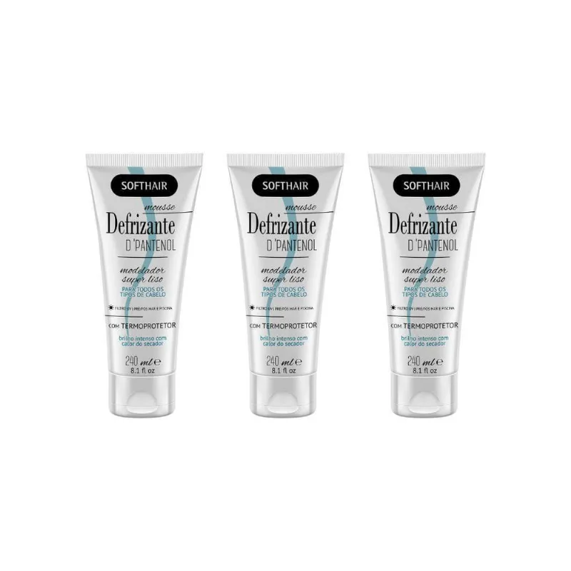 Defrizante Soft Hair 240Ml D-Pantenol-Kit C/3Un