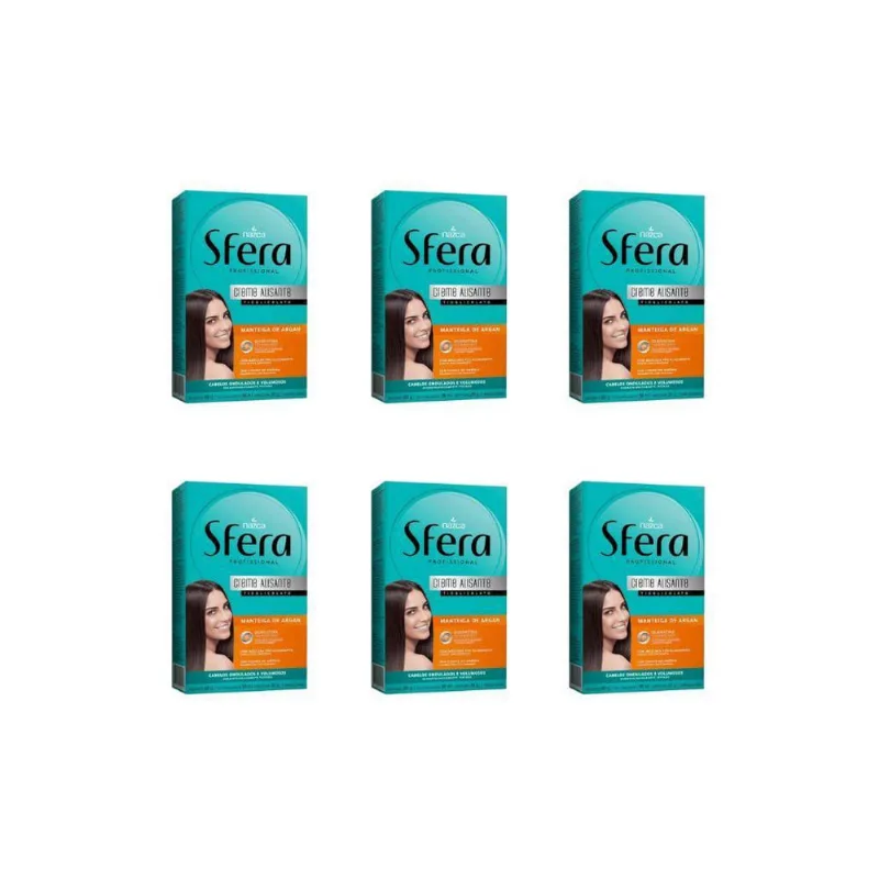 Alisante Alisamento Duradouro Kit 6x80g Sfera Argan Queratina Alisante Sfera 80G Argan/Queratina - Kit C/6Un