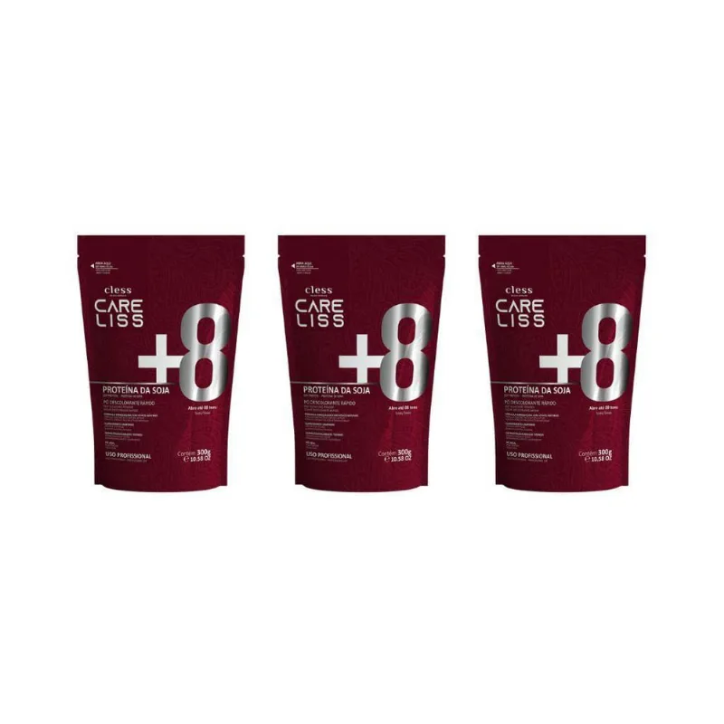 Po Descolorante Care Liss Proteina Soja 300G - Kit Com 3Un
