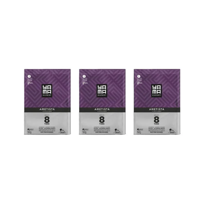 Po Descolorante Yama Ametista 50G - Kit Com 3Un