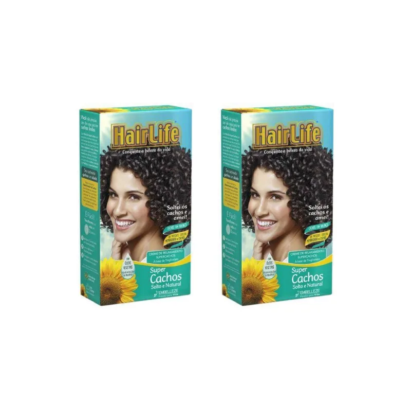 Creme Alisante Hairlife Super Cachos Solto E Nat 180G - 2Un