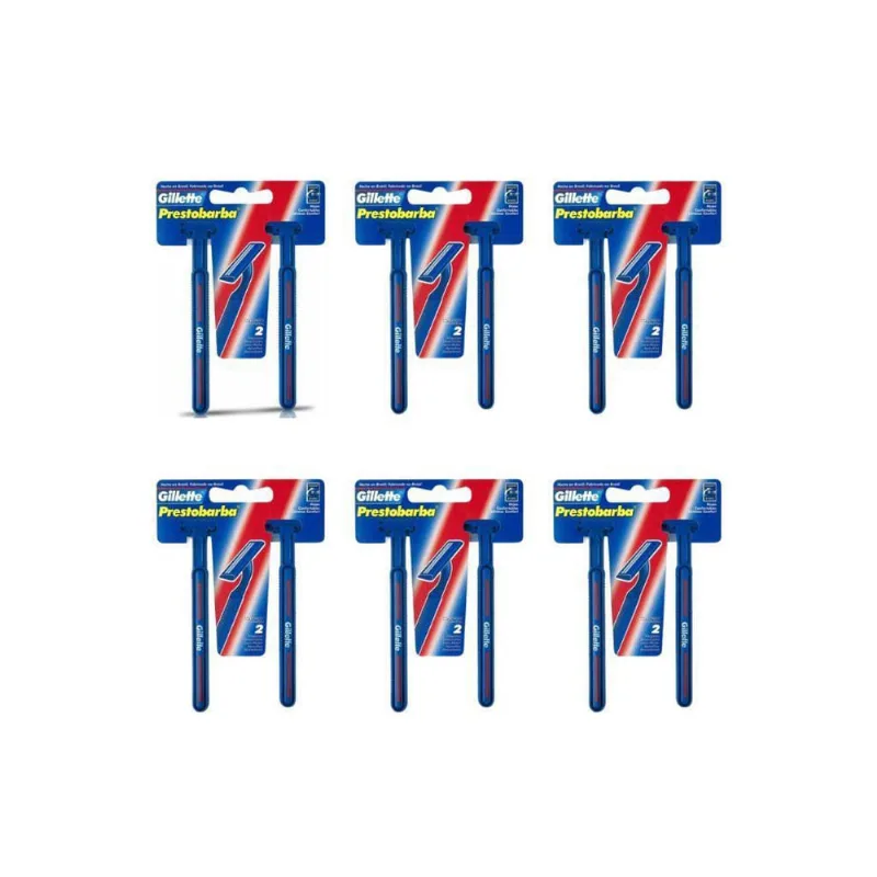 Aparelho De Barbear Prestobarba Com 2 Regular - Kit Com 6Un