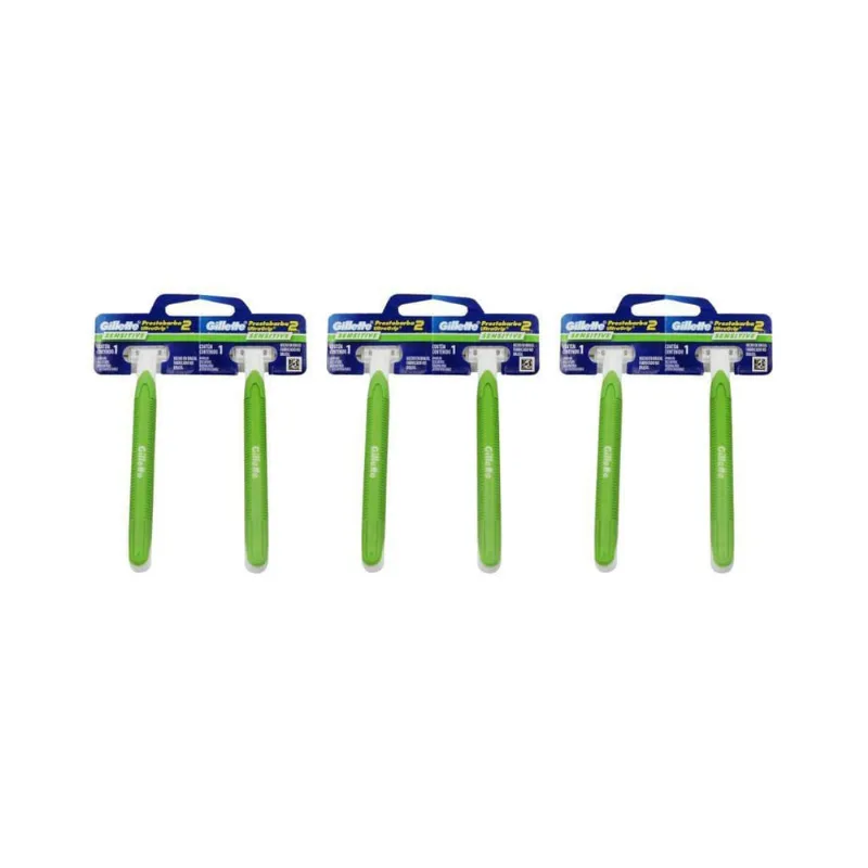 Aparelho Prestobarba Com 2 Ultragrip Pele Sensivel - Kit 3Un
